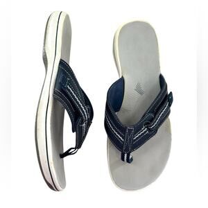 Clarks Blue Brinkley Jazz Flip Flop Sandals Size 7